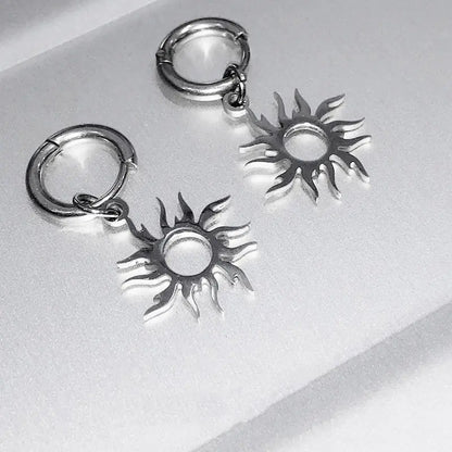 Sunflower Earrings in Stainless Steel for Men & Women