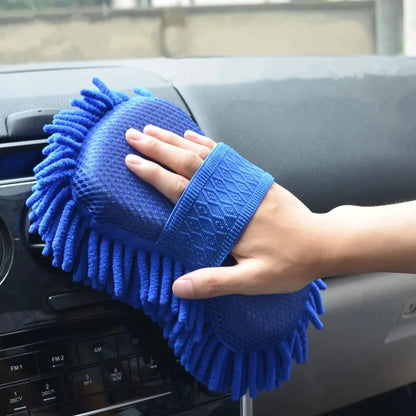Chenille Coral Car Wash Gloves - Double-sided Cleaning Tools