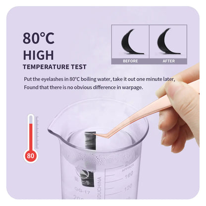 Handcrafted Dense Row Implant Eyelashes, BASF PBT Material