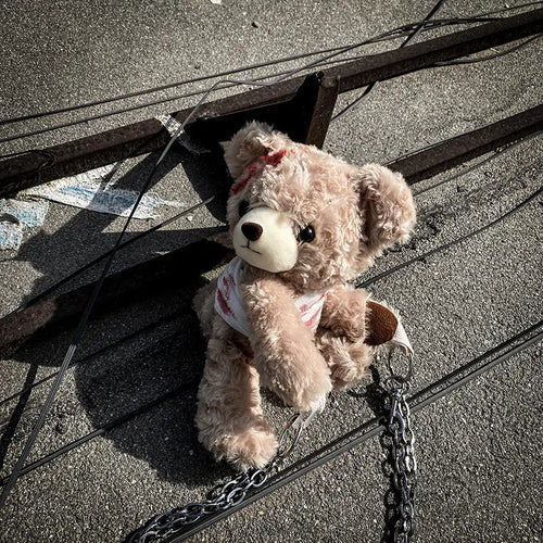 Cute Plush Bear Shoulder Bag for Women