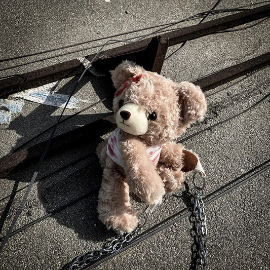 Cute Plush Bear Shoulder Bag for Women