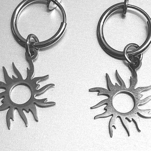 Sunflower Earrings in Stainless Steel for Men & Women
