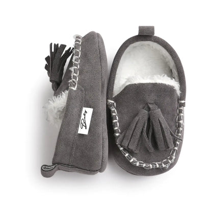 Winter Baby Moccasins, Soft Non-Slip Walking Shoes