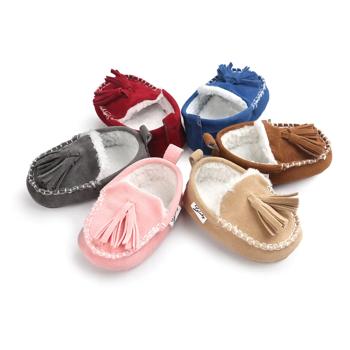 Winter Baby Moccasins, Soft Non-Slip Walking Shoes