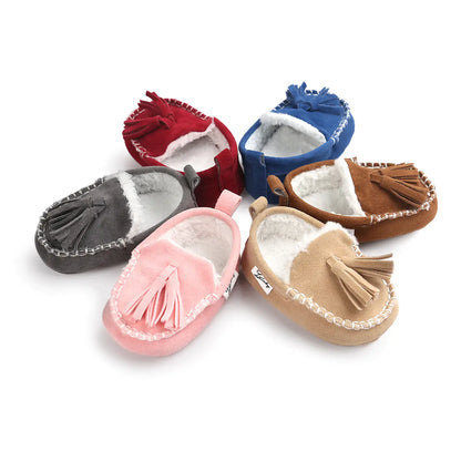 Winter Baby Moccasins, Soft Non-Slip Walking Shoes