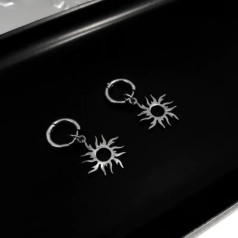 Sunflower Earrings in Stainless Steel for Men & Women