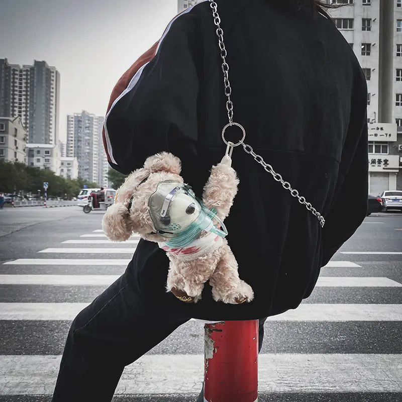 Cute Plush Bear Shoulder Bag for Women