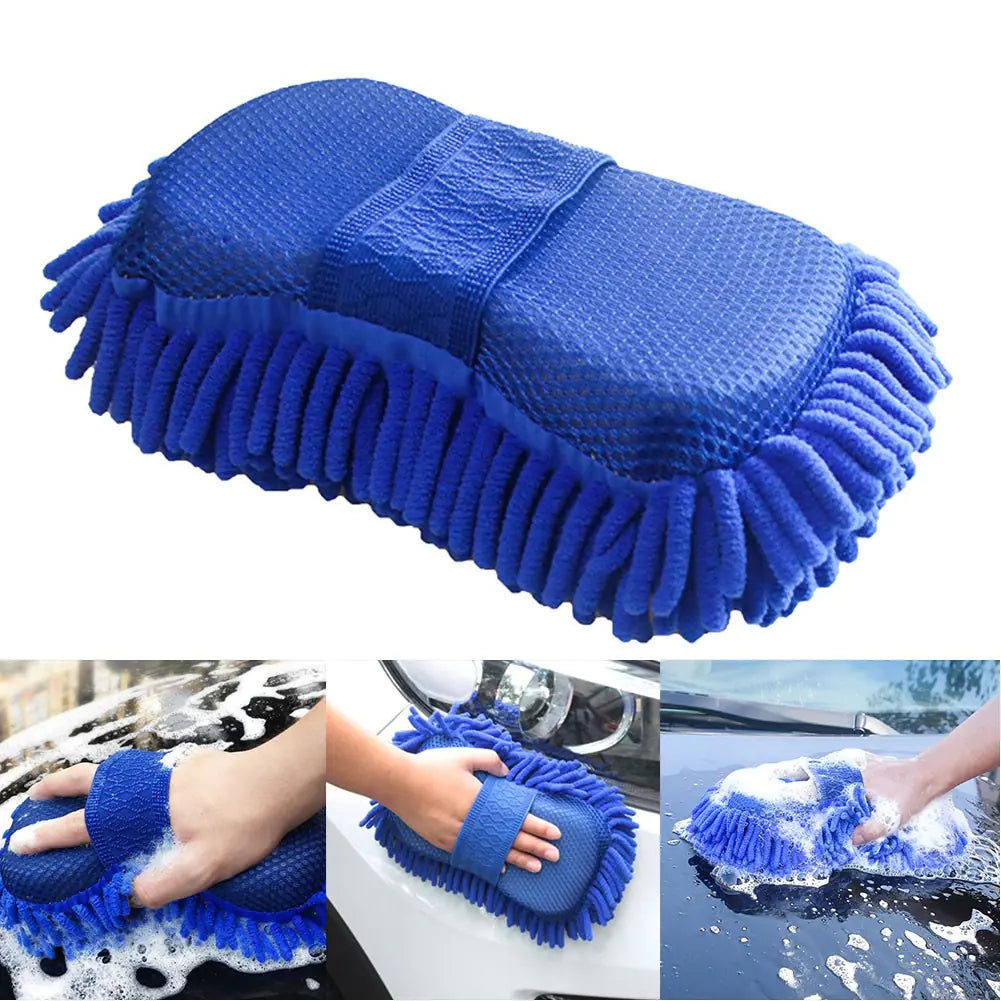 Chenille Coral Car Wash Gloves - Double-sided Cleaning Tools