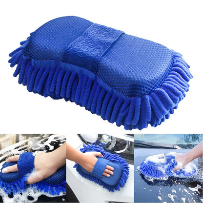Chenille Coral Car Wash Gloves - Double-sided Cleaning Tools