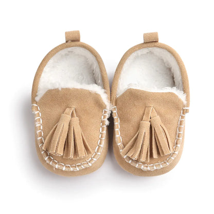 Winter Baby Moccasins, Soft Non-Slip Walking Shoes
