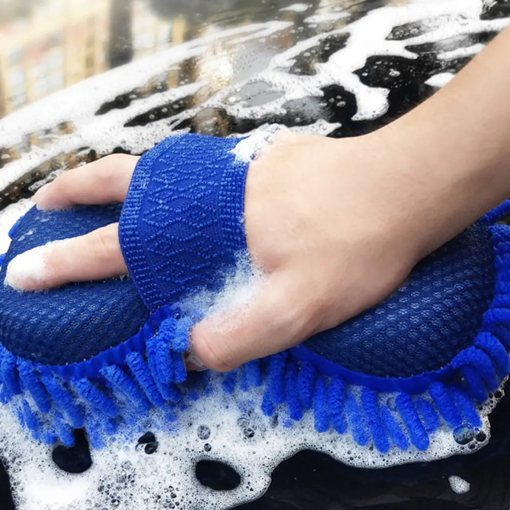 Chenille Coral Car Wash Gloves - Double-sided Cleaning Tools
