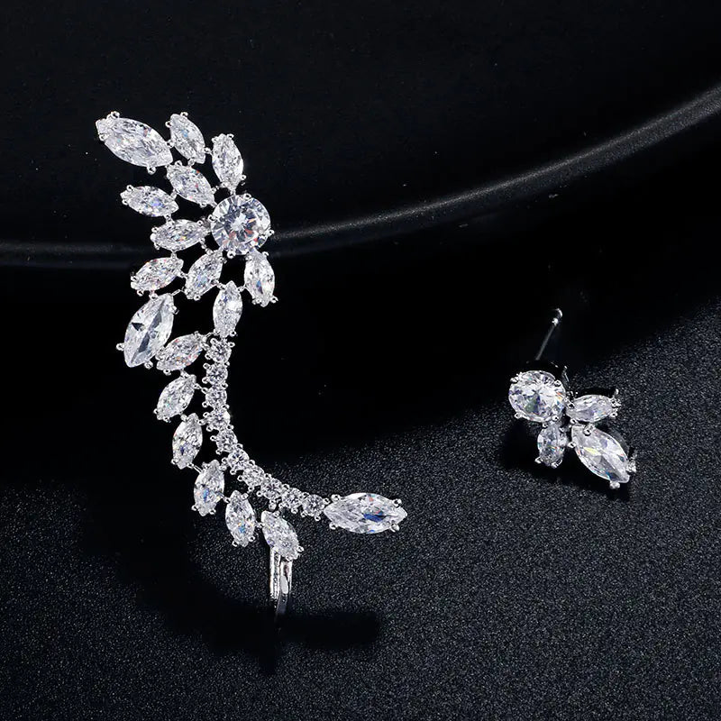 Fashionable Asymmetric Zircon Earrings for Women