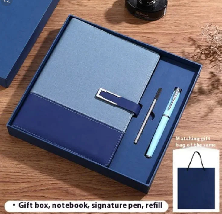 Business Thickening Notebook Soft Leather High-grade Gift Set