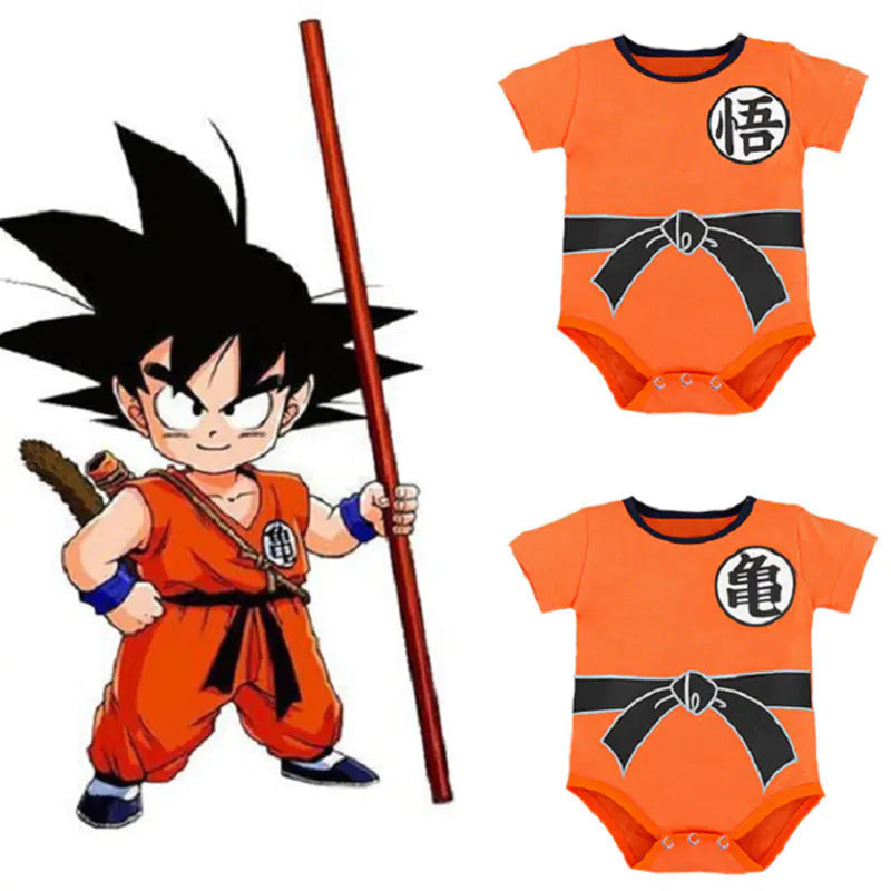 Goku Cotton Summer Short Sleeve Baby Romper (0-3 Years)