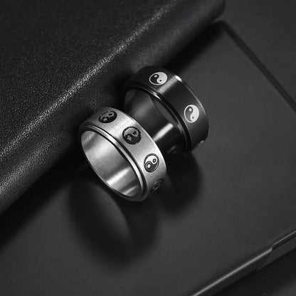 Stainless Steel Turning Decompression Gossip Ring for All