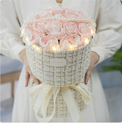 Classic Blue Rose Soap Bridal Bouquet