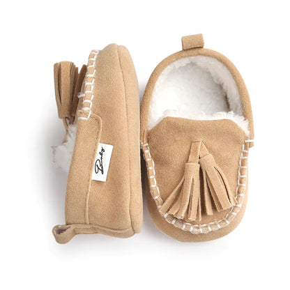 Winter Baby Moccasins, Soft Non-Slip Walking Shoes