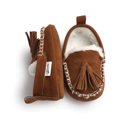 Winter Baby Moccasins, Soft Non-Slip Walking Shoes