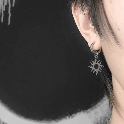 Sunflower Earrings in Stainless Steel for Men & Women