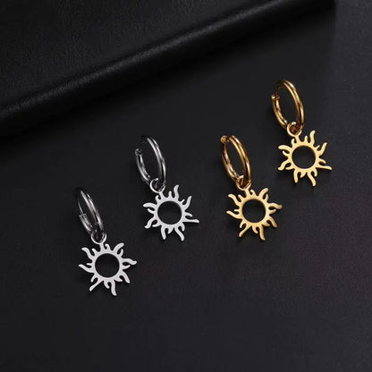 Sunflower Earrings in Stainless Steel for Men & Women