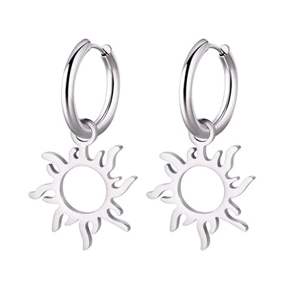 Sunflower Earrings in Stainless Steel for Men & Women